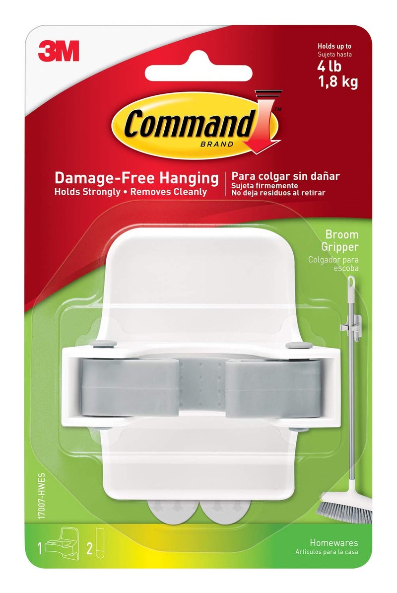 Command Broom Gripper  1-Gripper (17007-HWES)  Organize Damage-Free - Image 1